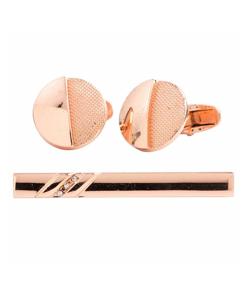 Vittorio Vico Plain Gold Cufflink & Tie Bar Set in Gift Box - Suits You Sir - CLTB 447 - 