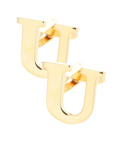Vittorio Vico Plain Initial Cufflinks in Gift Box - Suits You Sir - Gold - U