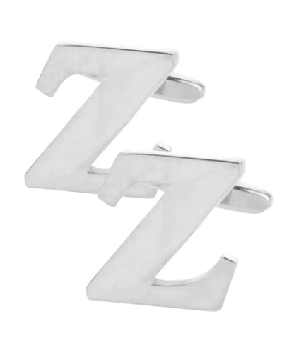 Vittorio Vico Plain Initial Cufflinks in Gift Box - Suits You Sir - Silver - Z