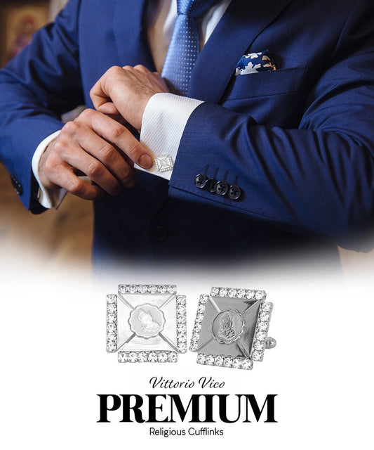 Vittorio Vico Religious Themed Cufflinks: CL30XX Series - Suits You Sir - CL 3114 - 