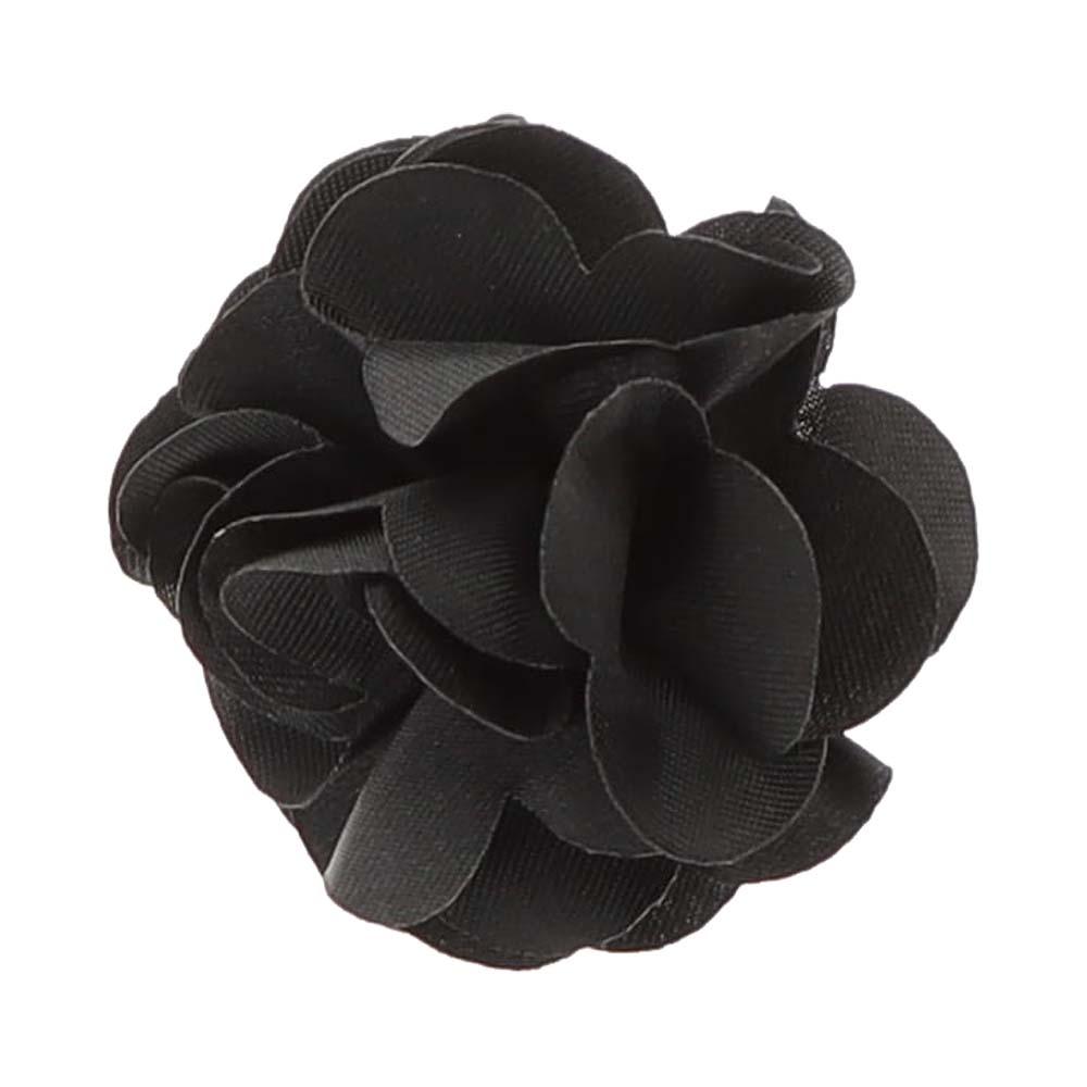 Vittorio Vico Small Satin Flower Lapel Pin - Suits You Sir - Black - 