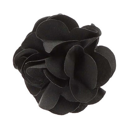 Vittorio Vico Small Satin Flower Lapel Pin - Suits You Sir - Black - 