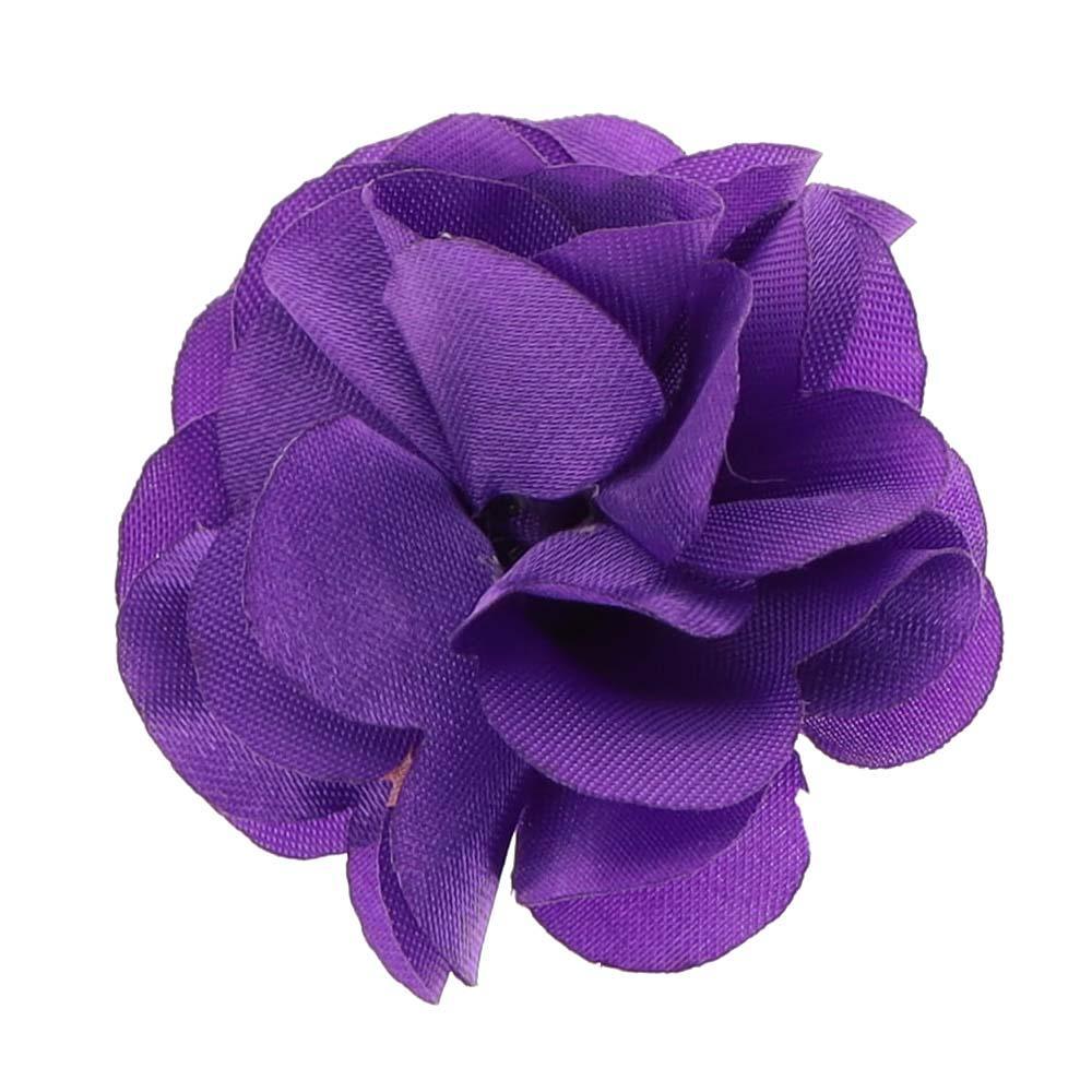 Vittorio Vico Small Satin Flower Lapel Pin - Suits You Sir - Black - 