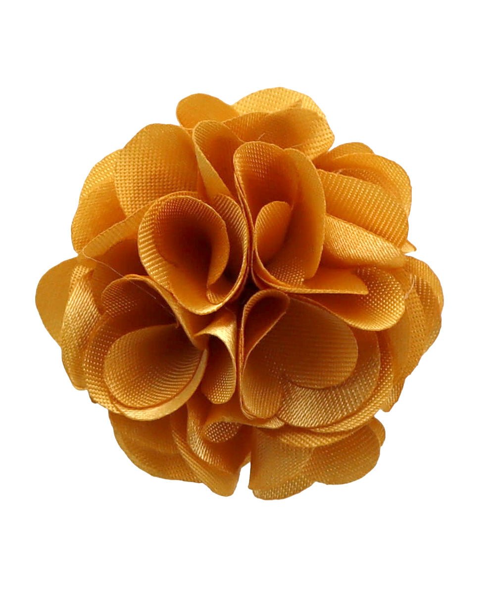Vittorio Vico Small Satin Flower Lapel Pin - Suits You Sir - Gold - 