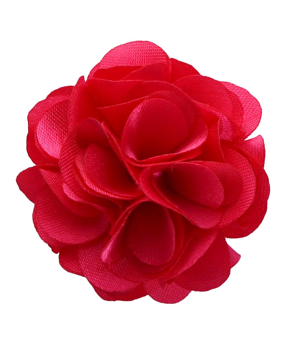 Vittorio Vico Small Satin Flower Lapel Pin - Suits You Sir - Hot Pink - 