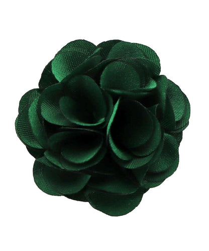 Vittorio Vico Small Satin Flower Lapel Pin - Suits You Sir - Hunter Green - 