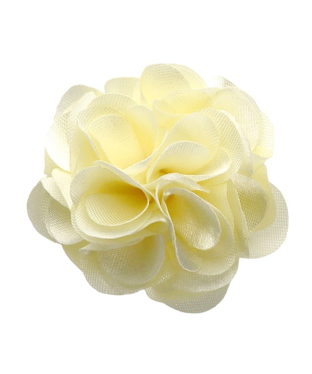Vittorio Vico Small Satin Flower Lapel Pin - Suits You Sir - Maize - 