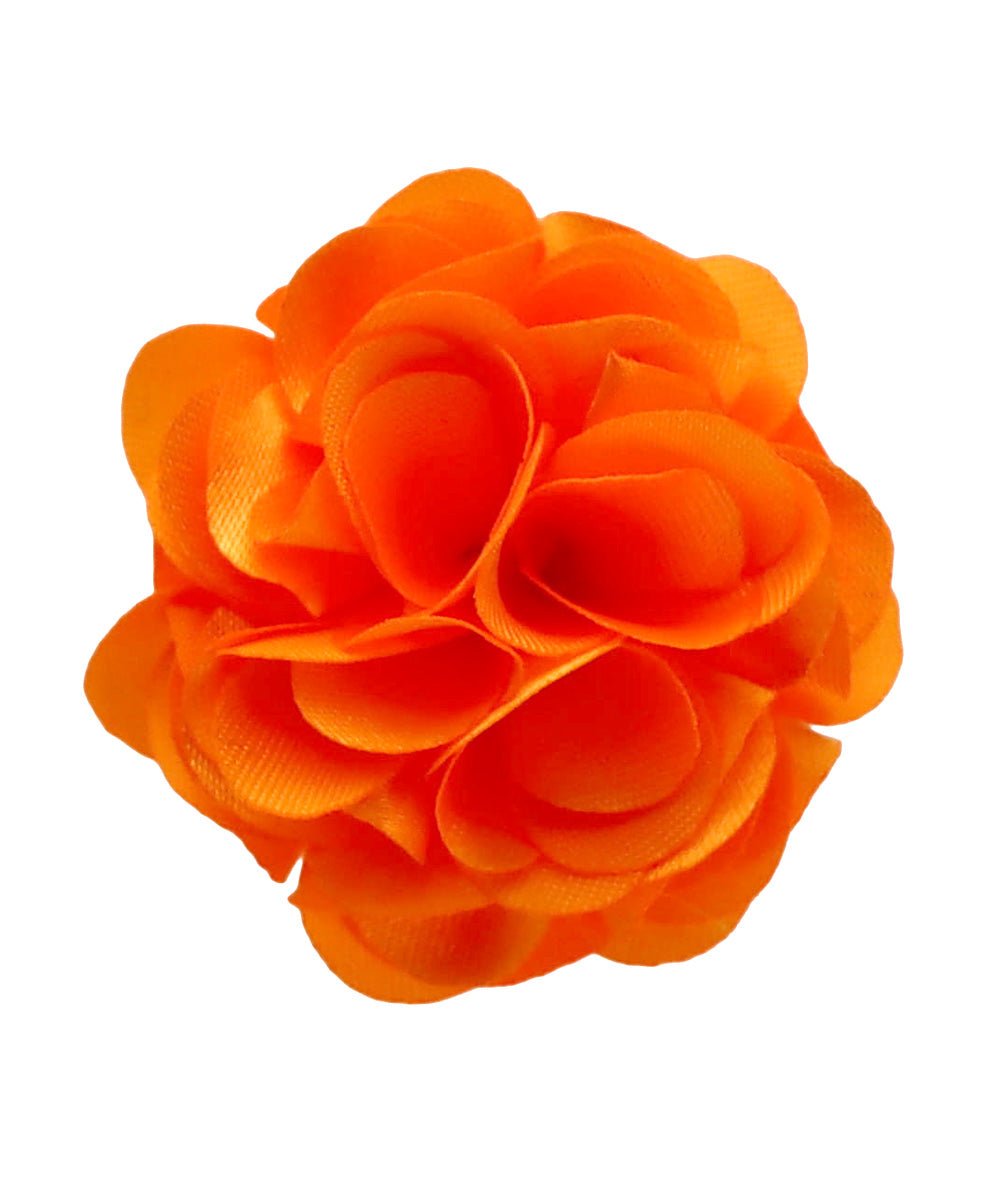 Vittorio Vico Small Satin Flower Lapel Pin - Suits You Sir - Orange - 