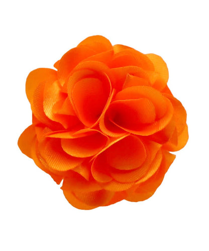 Vittorio Vico Small Satin Flower Lapel Pin - Suits You Sir - Orange - 