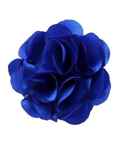 Vittorio Vico Small Satin Flower Lapel Pin - Suits You Sir - Royal Blue - 