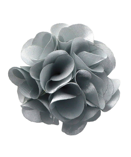 Vittorio Vico Small Satin Flower Lapel Pin - Suits You Sir - Silver - 