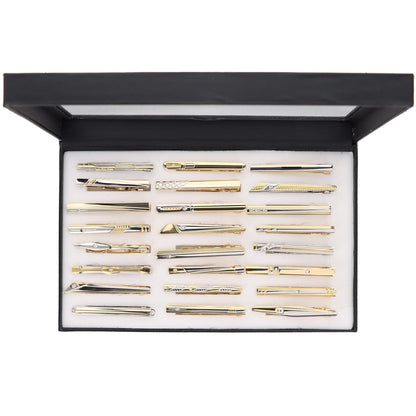 Vittorio Vico Tie Bars in Presentation Box: 24 Pack - Suits You Sir - Gold - Regular