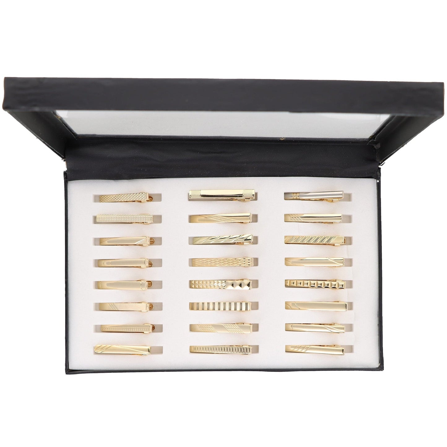 Vittorio Vico Tie Bars in Presentation Box: 24 Pack - Suits You Sir - Gold - Skinny