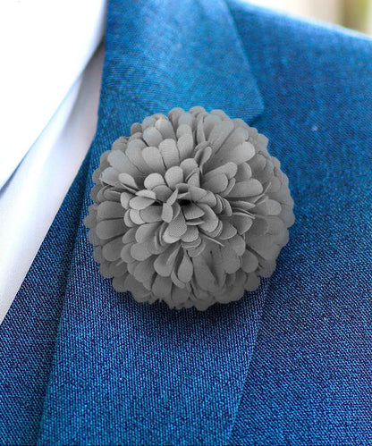 Vittorio Vico Unisex Carnation Flower Lapel Pin - Suits You Sir - Gray - 