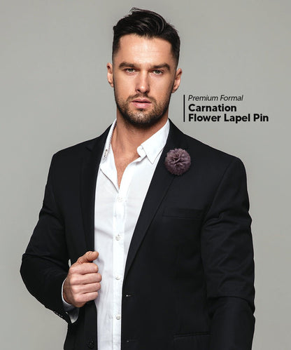 Vittorio Vico Unisex Carnation Flower Lapel Pin - Suits You Sir - Mauve - 