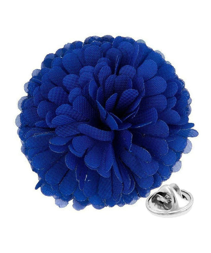 Vittorio Vico Unisex Carnation Flower Lapel Pin - Suits You Sir - Royal Blue - 