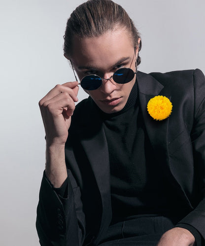 Vittorio Vico Unisex Carnation Flower Lapel Pin - Suits You Sir - Yellow - 