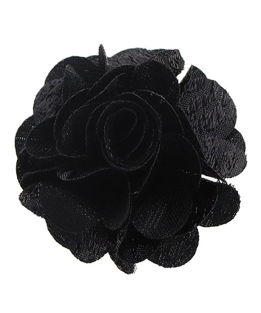 Vittorio Vico Unisex Metallic Flower Lapel Pin - Suits You Sir - Black - 