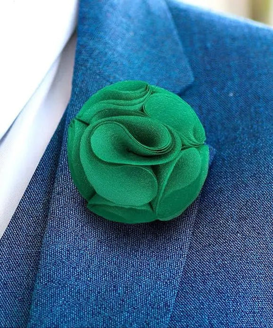Vittorio Vico Unisex Rose Flower Lapel Pin - Suits You Sir - Aqua - 