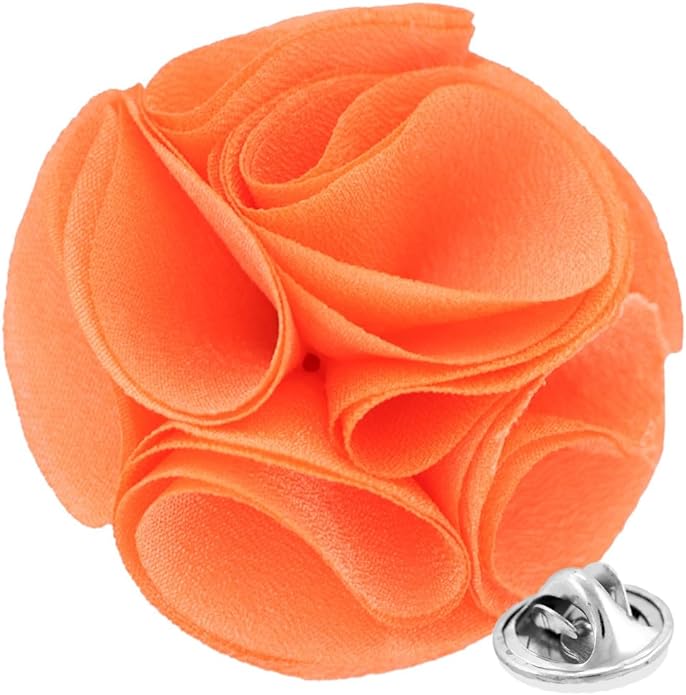 Vittorio Vico Unisex Rose Flower Lapel Pin - Suits You Sir - Coral - 