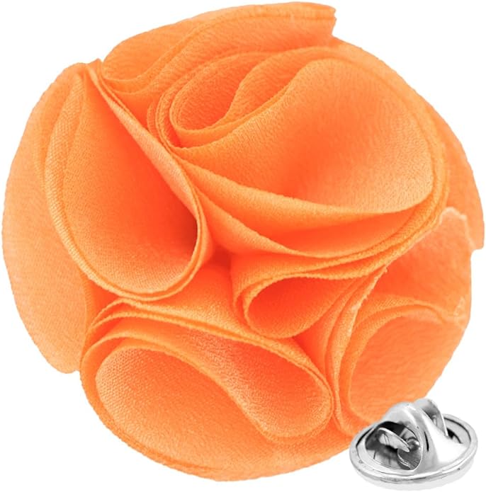 Vittorio Vico Unisex Rose Flower Lapel Pin - Suits You Sir - Dark Peach - 