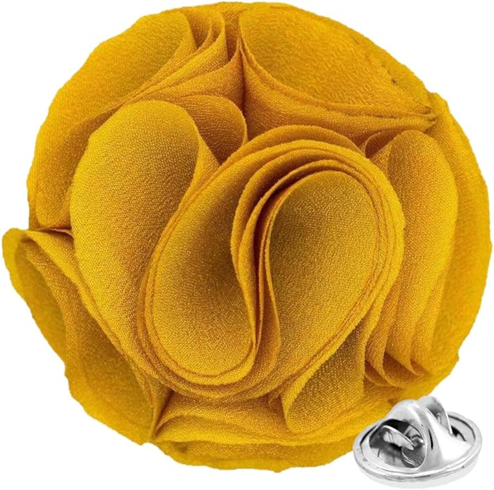 Vittorio Vico Unisex Rose Flower Lapel Pin - Suits You Sir - Gold - 