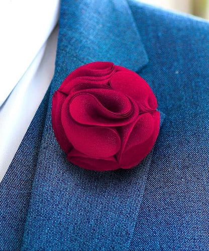 Vittorio Vico Unisex Rose Flower Lapel Pin - Suits You Sir - Hot Pink - 
