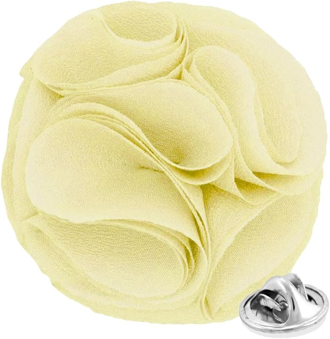 Vittorio Vico Unisex Rose Flower Lapel Pin - Suits You Sir - Ivory - 