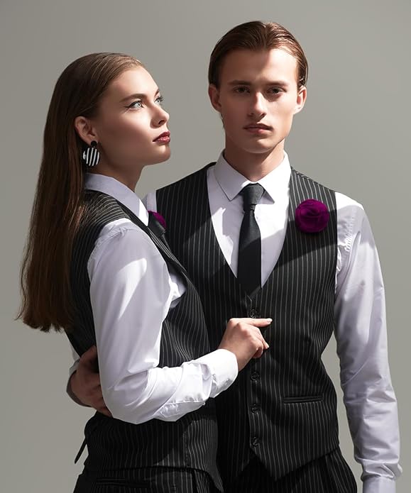 Vittorio Vico Unisex Rose Flower Lapel Pin - Suits You Sir - Magenta - 