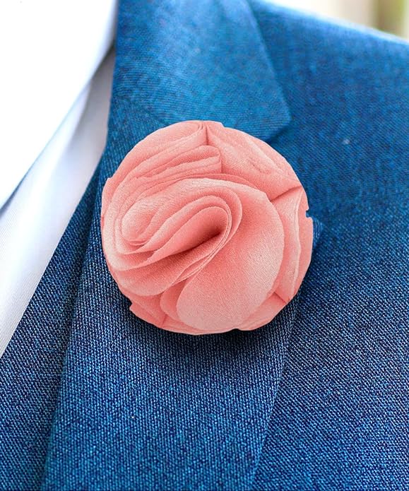 Vittorio Vico Unisex Rose Flower Lapel Pin - Suits You Sir - Pink - 