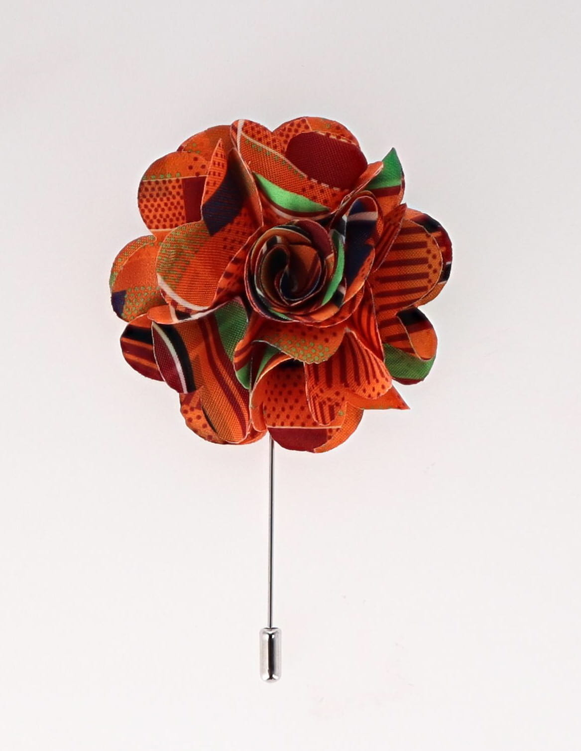 Vittorio Vico Unisex Satin Stick Flower Lapel Pin - Suits You Sir - Kente 1 - 