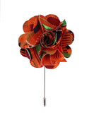 Vittorio Vico Unisex Satin Stick Flower Lapel Pin - Suits You Sir - Kente 1 - 