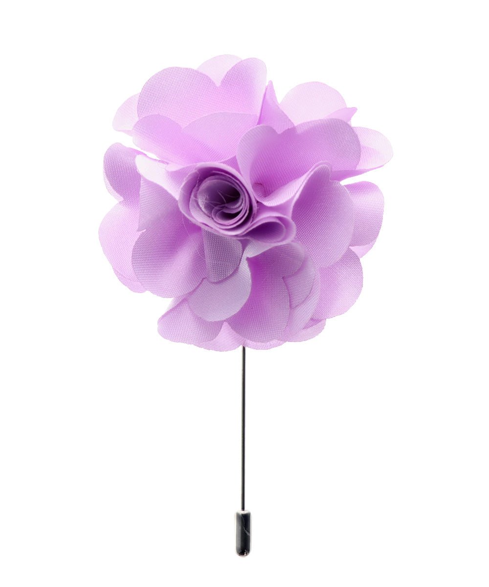 Vittorio Vico Unisex Satin Stick Flower Lapel Pin - Suits You Sir - Lavender - 