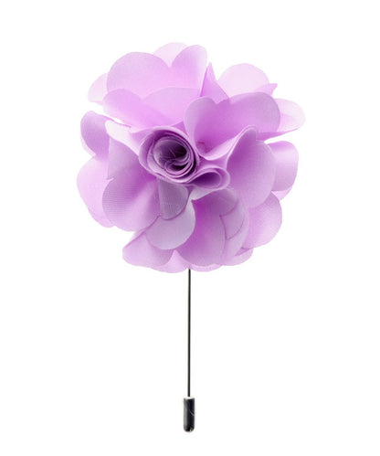 Vittorio Vico Unisex Satin Stick Flower Lapel Pin - Suits You Sir - Lavender - 