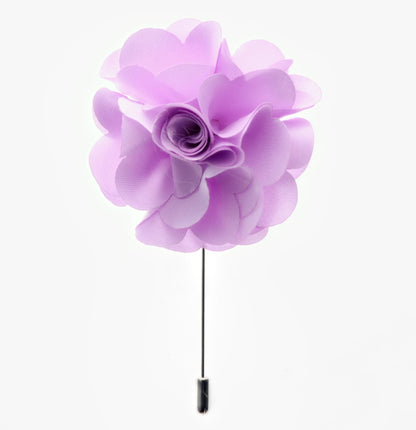 Vittorio Vico Unisex Satin Stick Flower Lapel Pin - Suits You Sir - Lavender - 