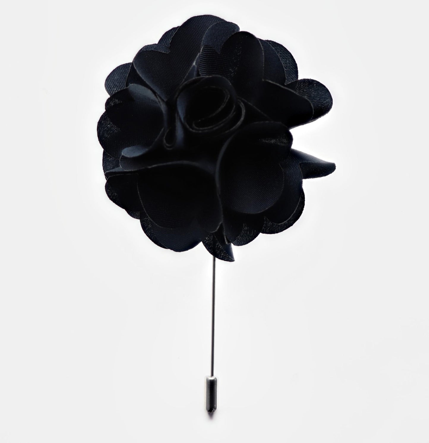 Vittorio Vico Unisex Satin Stick Flower Lapel Pin - Suits You Sir - Navy Blue - 