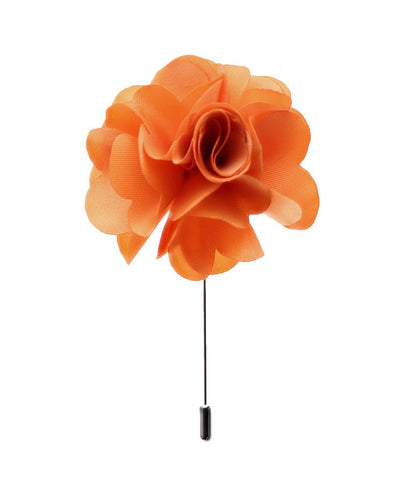 Vittorio Vico Unisex Satin Stick Flower Lapel Pin - Suits You Sir - Peach - 