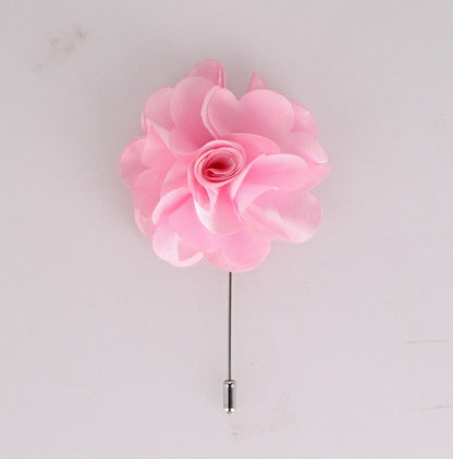 Vittorio Vico Unisex Satin Stick Flower Lapel Pin - Suits You Sir - Pink - 
