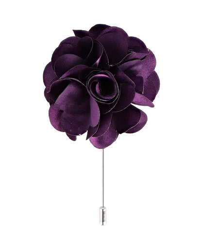 Vittorio Vico Unisex Satin Stick Flower Lapel Pin - Suits You Sir - Plum - 