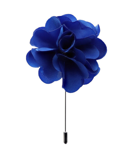 Vittorio Vico Unisex Satin Stick Flower Lapel Pin - Suits You Sir - Royal Blue - 