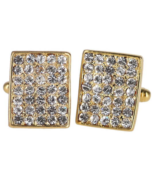 Vittorio Vico Very Fine Cufflinks (90xx Series) - Suits You Sir - Clear and Gold - 