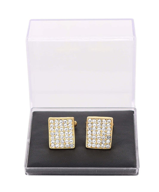 Vittorio Vico Very Fine Cufflinks (90xx Series) - Suits You Sir - Clear and Gold - 