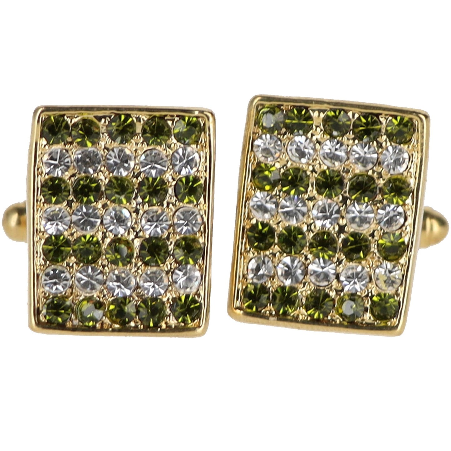 Vittorio Vico Very Fine Cufflinks (90xx Series) - Suits You Sir - Green and Gold - 