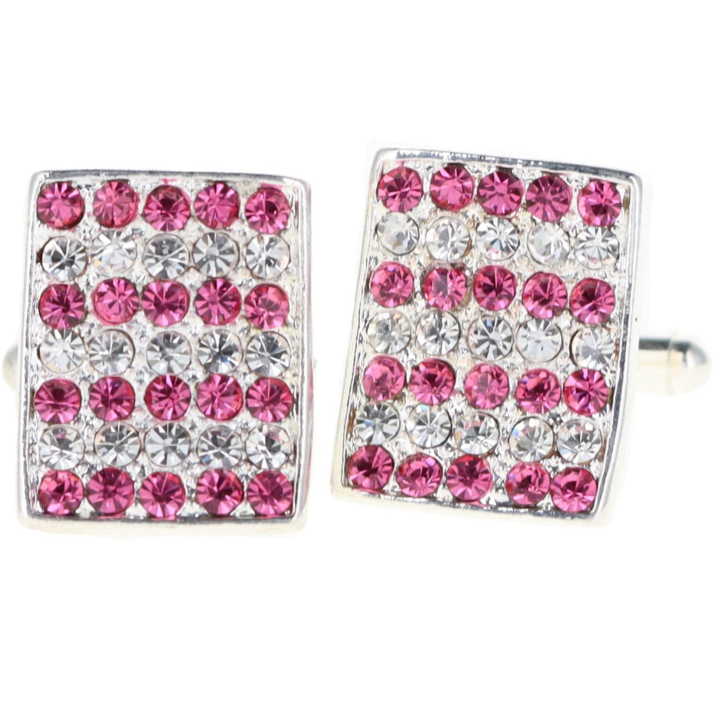 Vittorio Vico Very Fine Cufflinks (90xx Series) - Suits You Sir - Pink and Silver - 