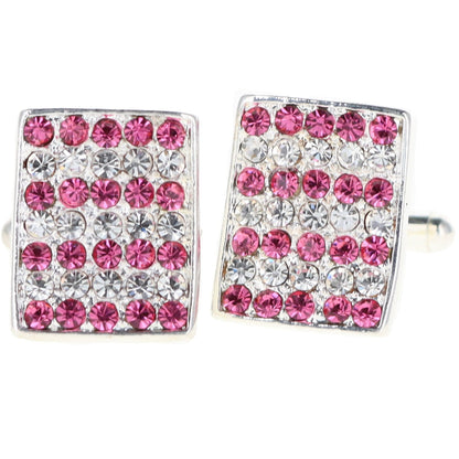 Vittorio Vico Very Fine Cufflinks (90xx Series) - Suits You Sir - Pink and Silver - 