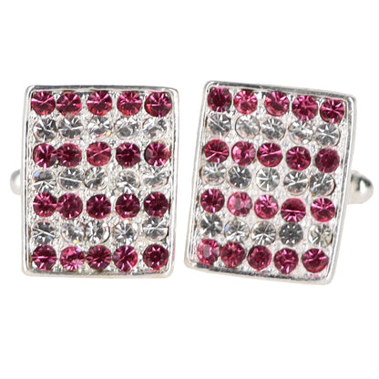 Vittorio Vico Very Fine Cufflinks (90xx Series) - Suits You Sir - Red and Silver - 
