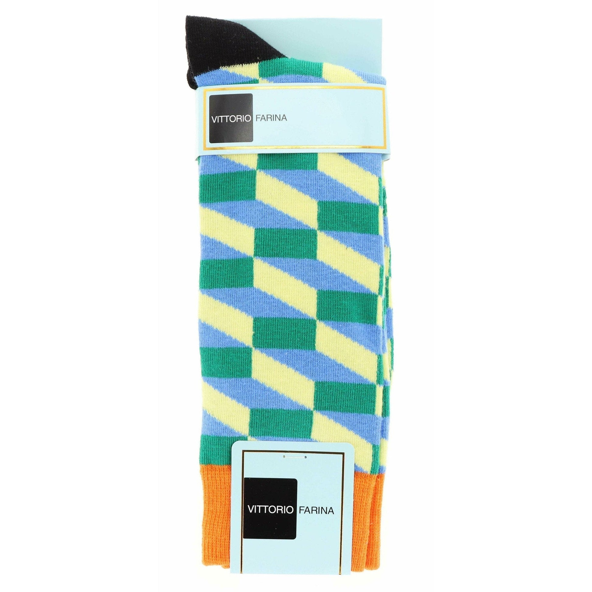 Vittorio Farina Men's Colorful Checker Socks by Classy Cufflinks