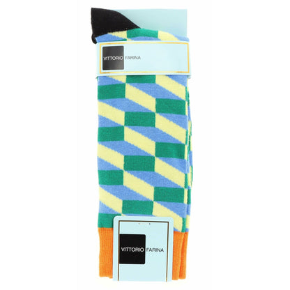 Vittorio Farina Men's Colorful Checker Socks by Classy Cufflinks