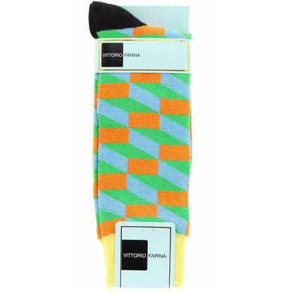 Vittorio Farina Men's Colorful Checker Socks by Classy Cufflinks